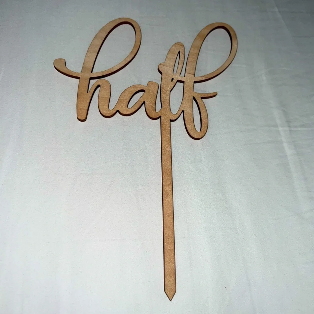 5/$25 Half Birthday Cake Topper